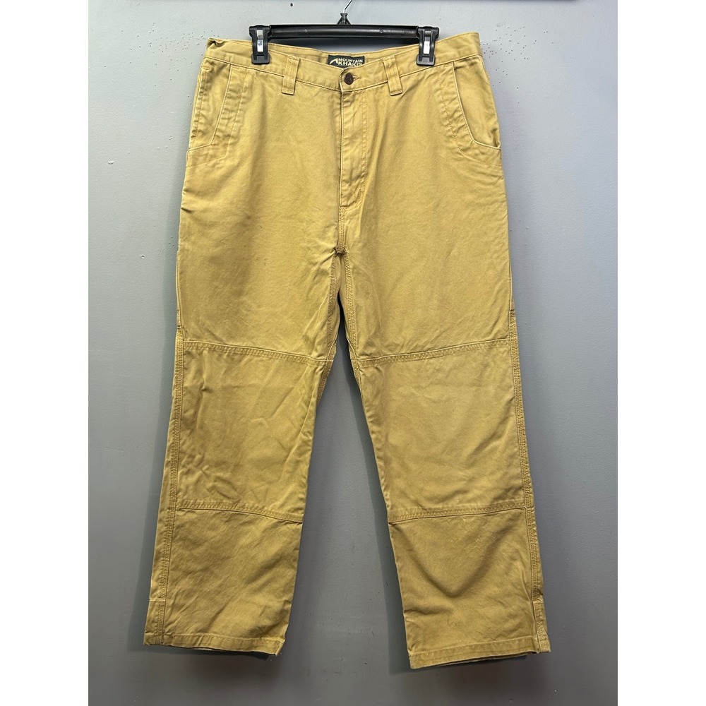 Mountain Khakis Utility Pant Mens 36x30 Khaki Alpine Double Knee Cotton Canvas